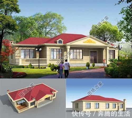 限高|农村一排五间平房图片设计图,不到25万就能建,还不用考虑限高