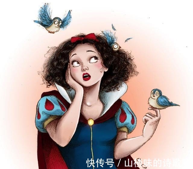 白雪公主|变成爆炸头的迪士尼公主,白雪公主变化大,乐佩公主太狂野!