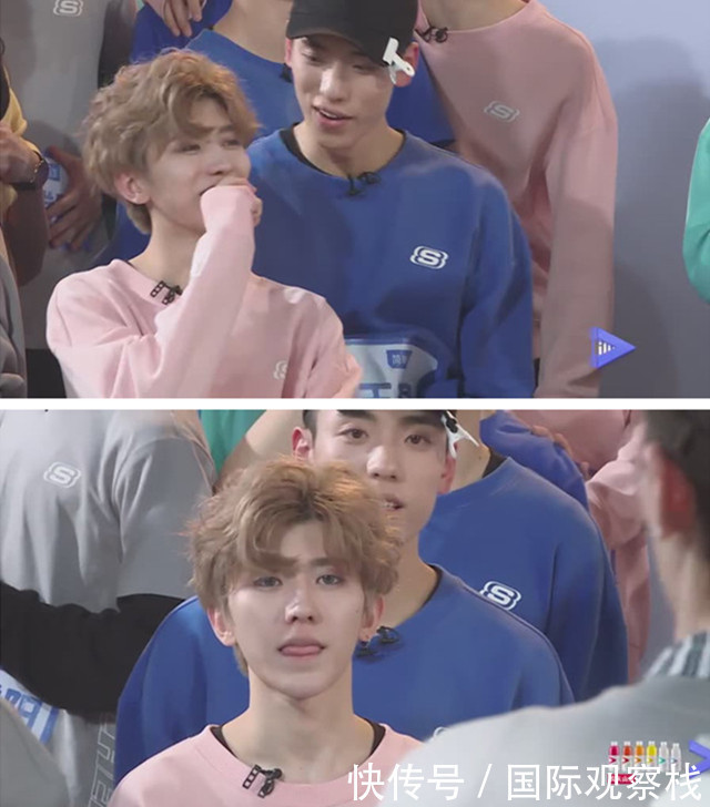 《偶像练习生》蔡徐坤王子异练习表情，“异坤”组合高甜上线