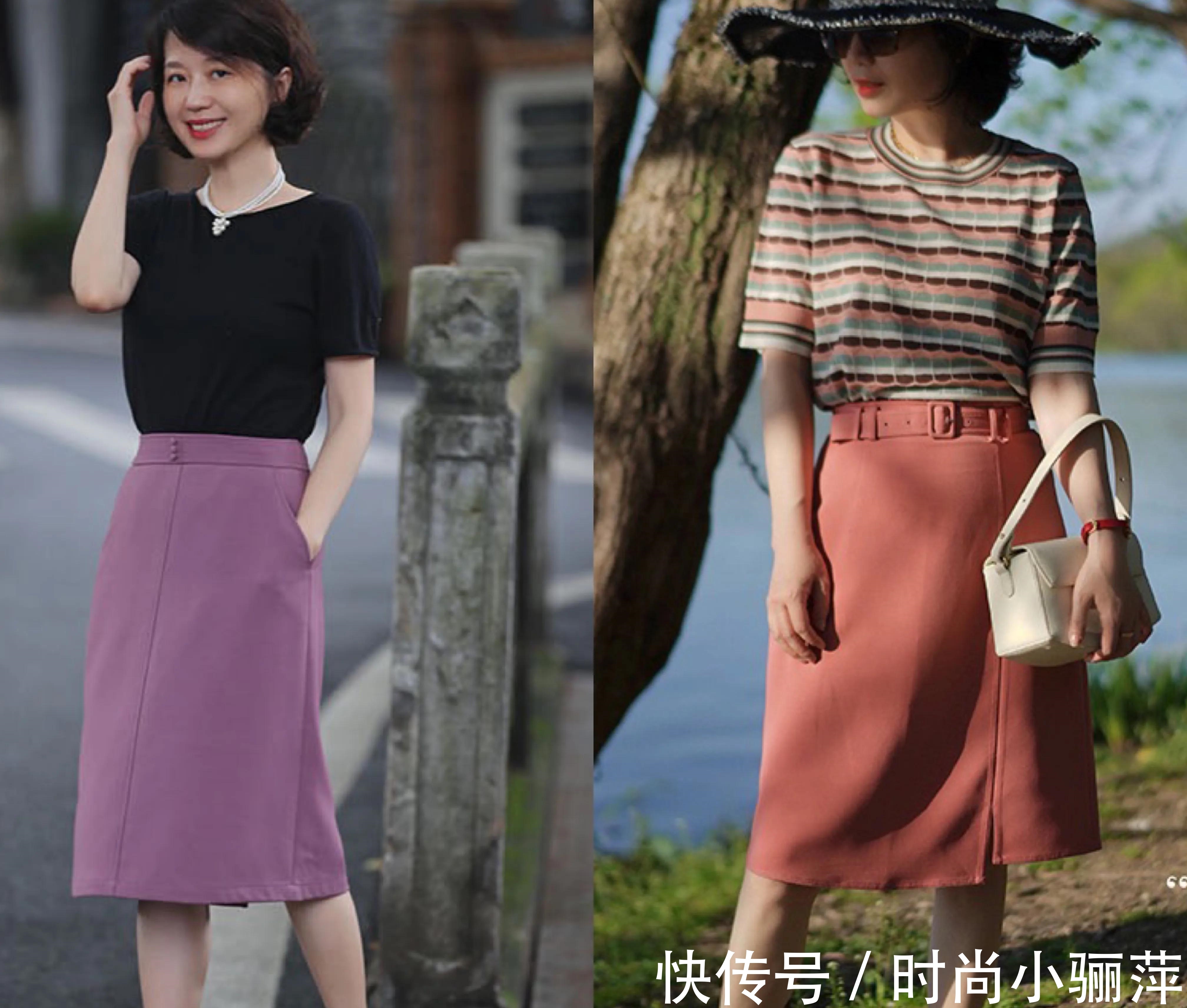 女人|天热了，“半裙”建议这几款，40岁女人穿温婉动人，太养眼了