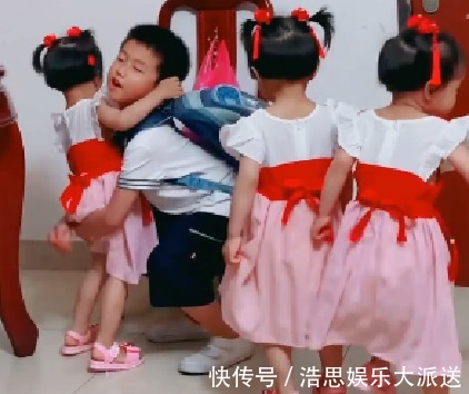 暖心|儿子想要妹妹,妈妈一次怀了3个,放学回家后的情景,暖心了!