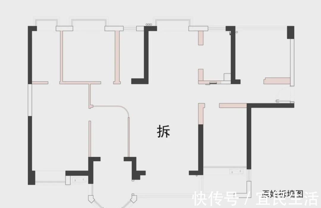 通透|五口人居住,她凭什么只留两间卧室?完工后,才发现有多实用