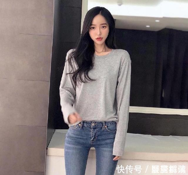 紧身裤|紧身牛仔裤小姐姐，穿出时尚大气好身材，低调又有朝气