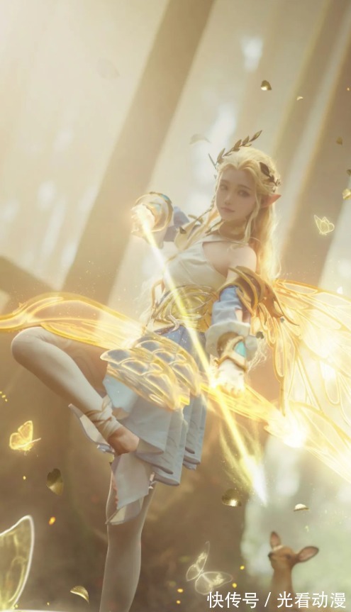 王者荣耀|cos：王者荣耀艾琳cos正片@戚顾儿，这就是魔法森林！