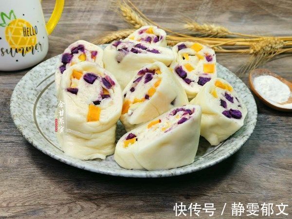 薯类|学会这面食,早餐轻松做,比包子简单,不用加糖也甜美,好棒