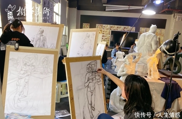 树华画室:素描石膏写生,养成正确的观察方法,培养基础造型能力