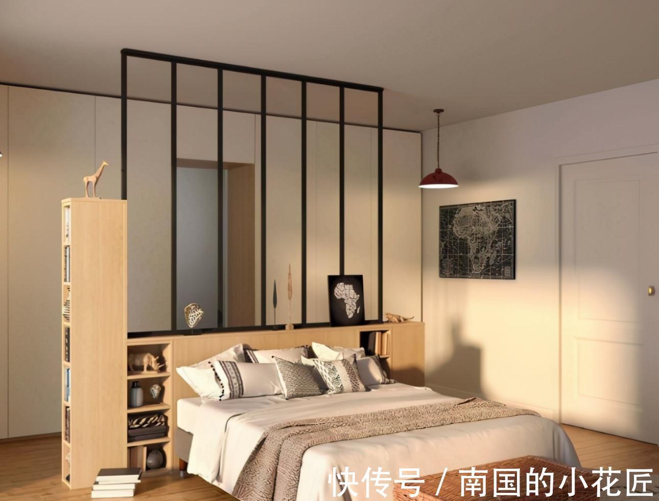 收纳|卧室就该打破传统格局,用矮柜代替,样式更新颖还能一房两用