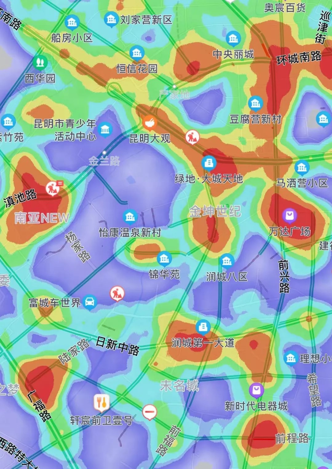 板块|大数据!昆明五区最红热力图曝光,暗藏房价逻辑!