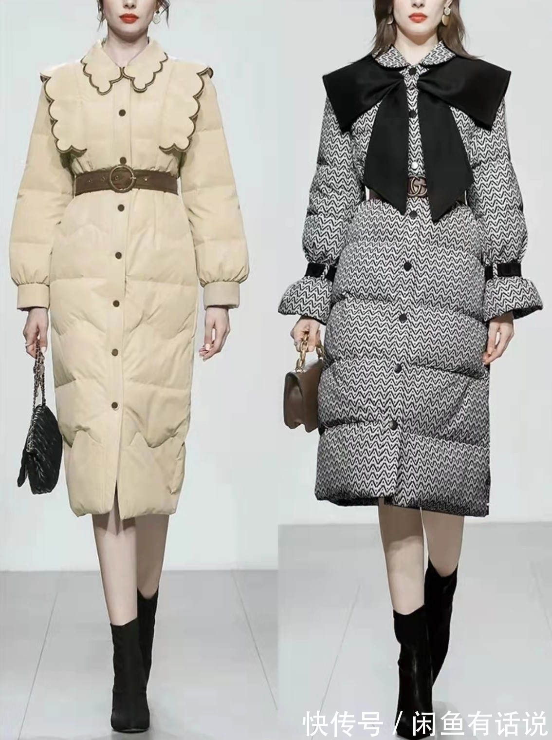 拉长感|别再说穿羽绒服显胖了!今年流行加根“腰带”,显高显瘦更高级