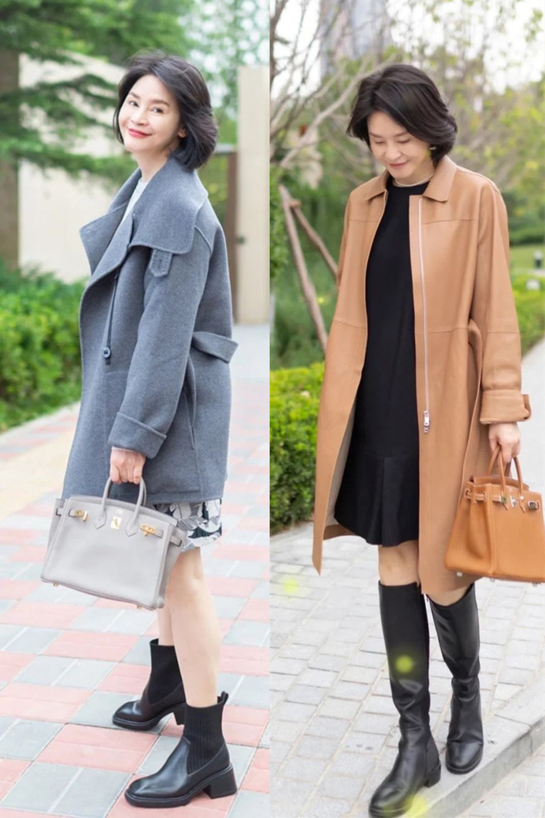 减龄|50岁+女人不当老奶奶!2月学她这样穿:减龄时髦、还美的高级!