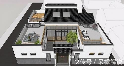 别墅|为了父母，他拆掉老宅，建造236㎡别墅，屋顶露台太美了