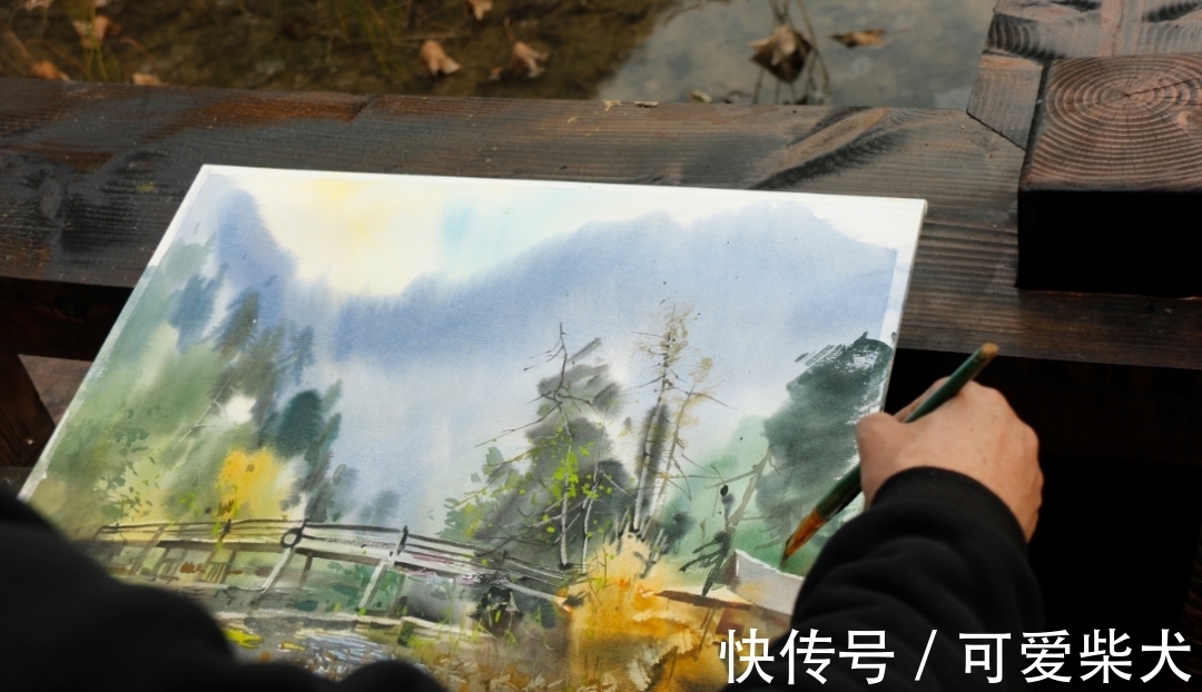 李歆#绥阳:“水彩画家眼中的”十二背后“”