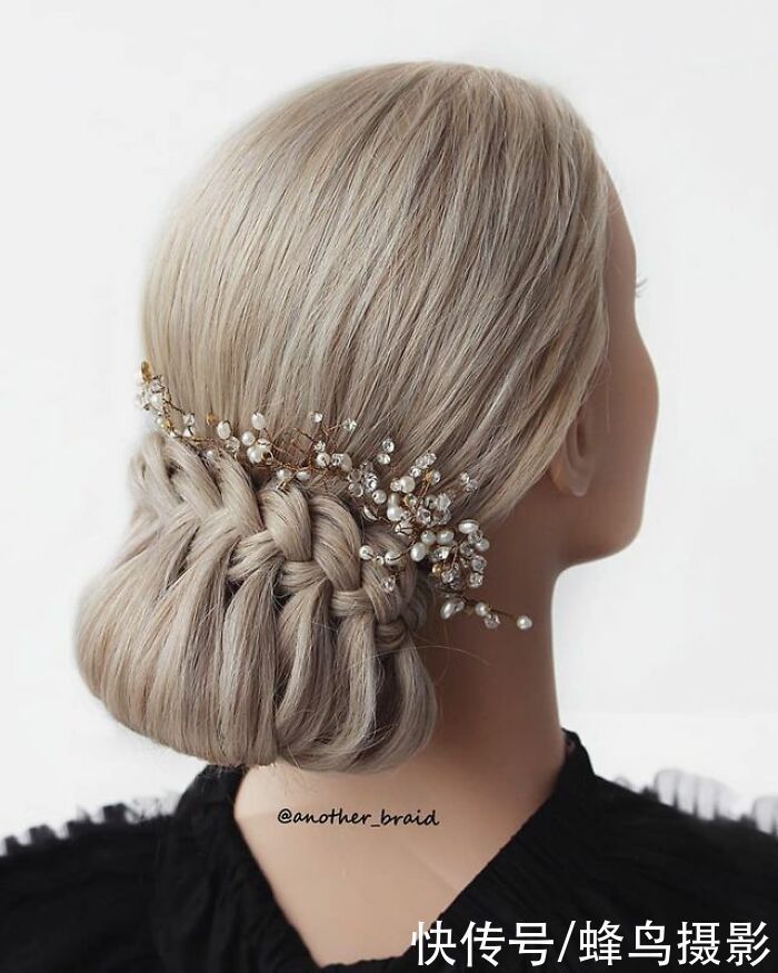 网红达人|65张编发照片,这哪是编头发分明是画画,图3这发型一次要半天