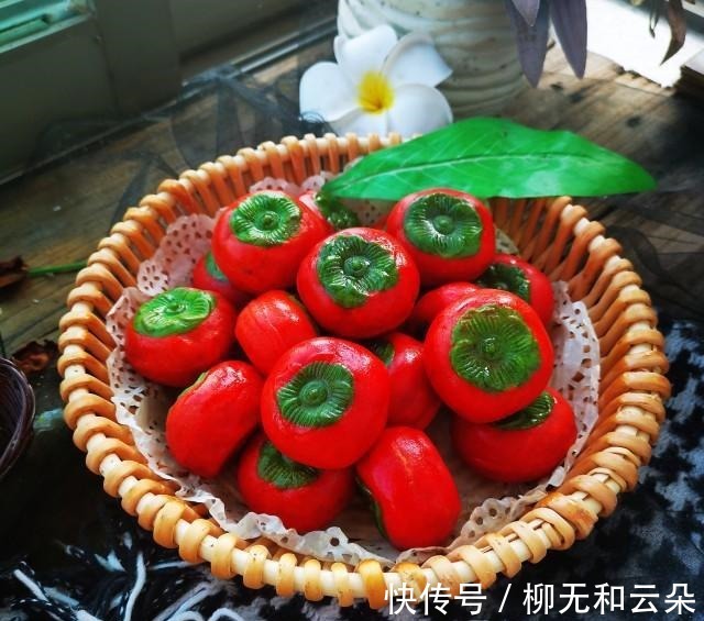 菠菜粉|柿子月饼，好吃好看寓意好！