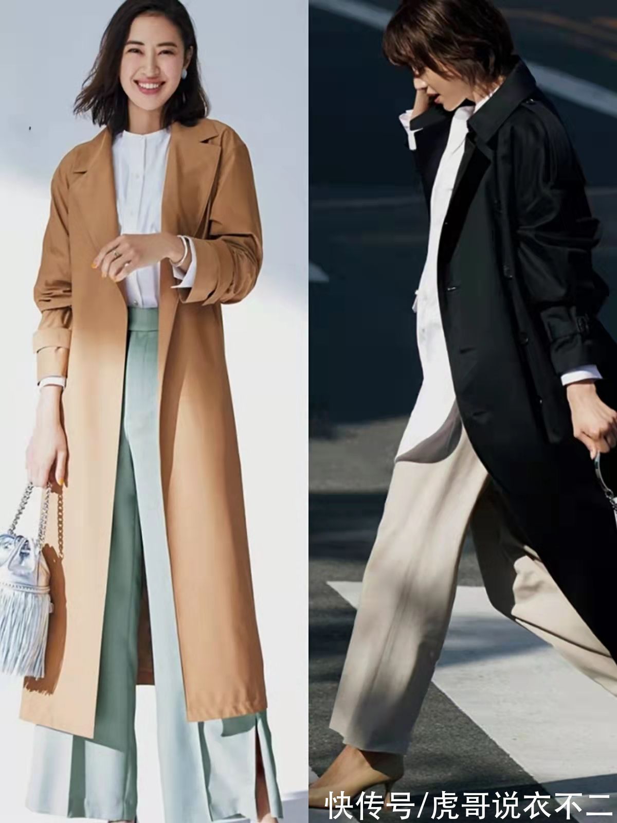 大衣 真正优雅的中年女人,冬季喜欢“呢大衣+阔腿裤”,藏肉又显气质