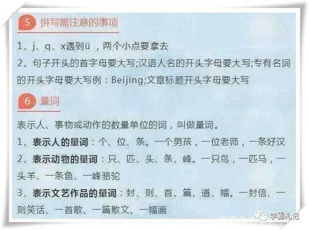 语文老师直言：这份小学基础知识图，孩子吃透，考试6年不用愁！