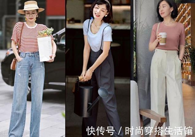 t恤|炎热夏季,不妨试试这几组“T恤+裤裙”,轻松穿出好气质