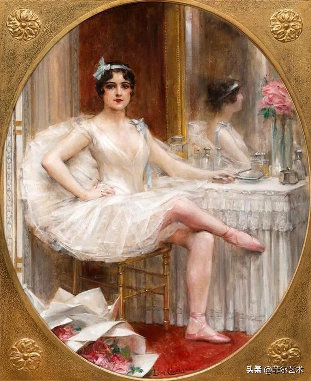 肖像@法国学院派著名画家科默尔,笔下的美丽女性犹如天使下凡