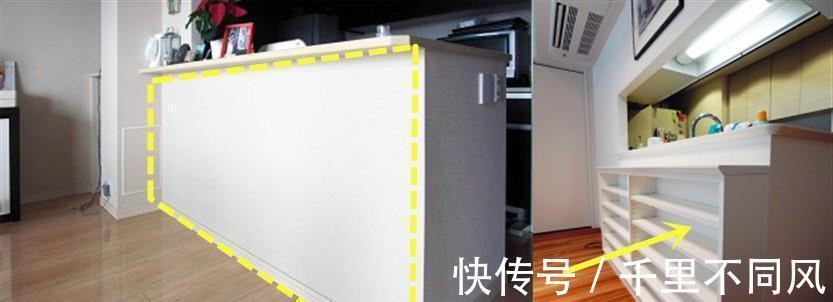 玻璃门|老师傅透露:岛台边加10cm宽薄柜,不起眼,收纳力跟橱柜不相上下