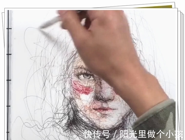 乱画|美术生“线条画”火了，扛住了鸣人，躲开了毒液，败在小丑手里！