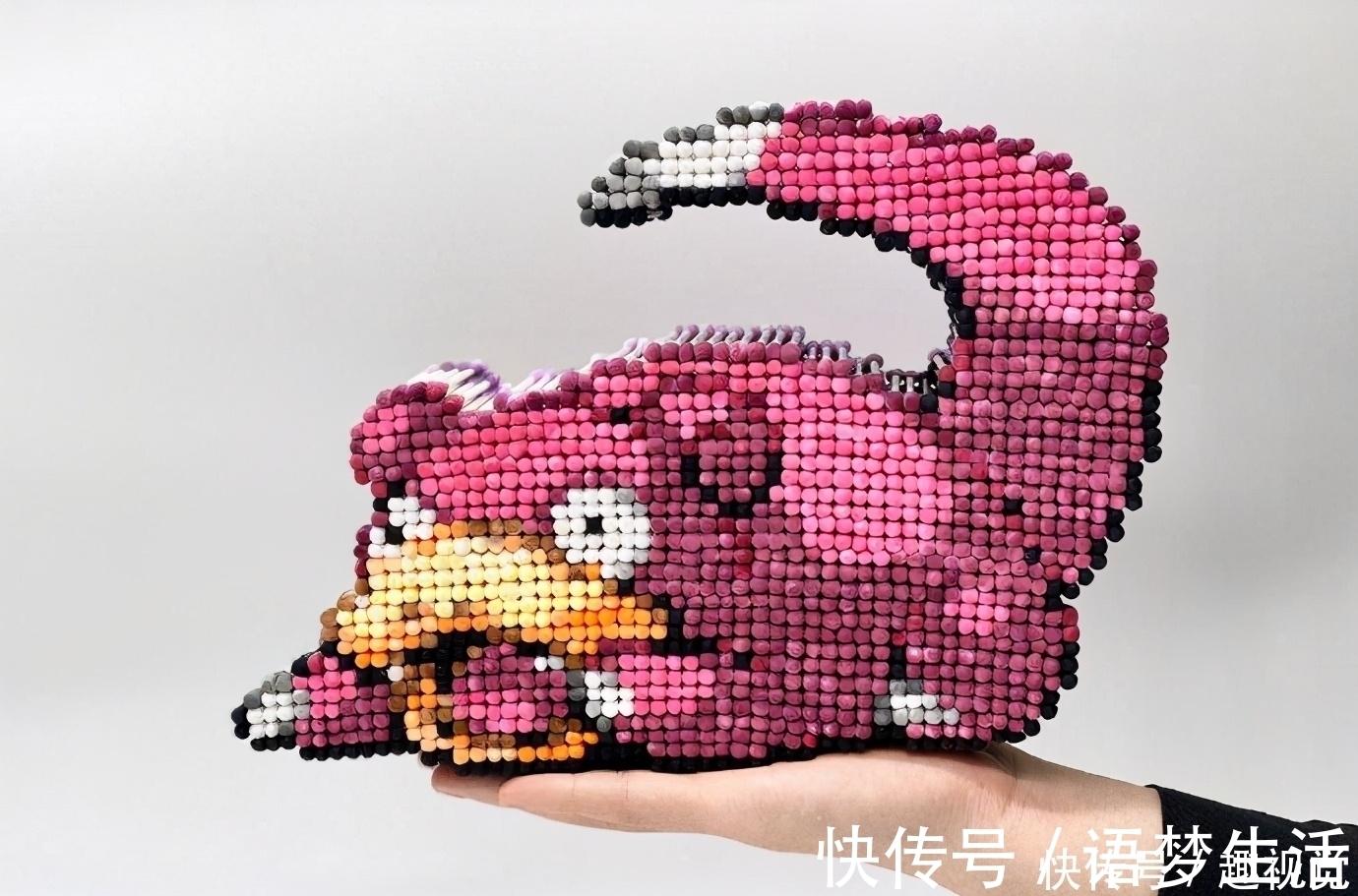 像素|用棉签画出《精灵宝可梦》,自带3D立体效果,完美还原童年像素风