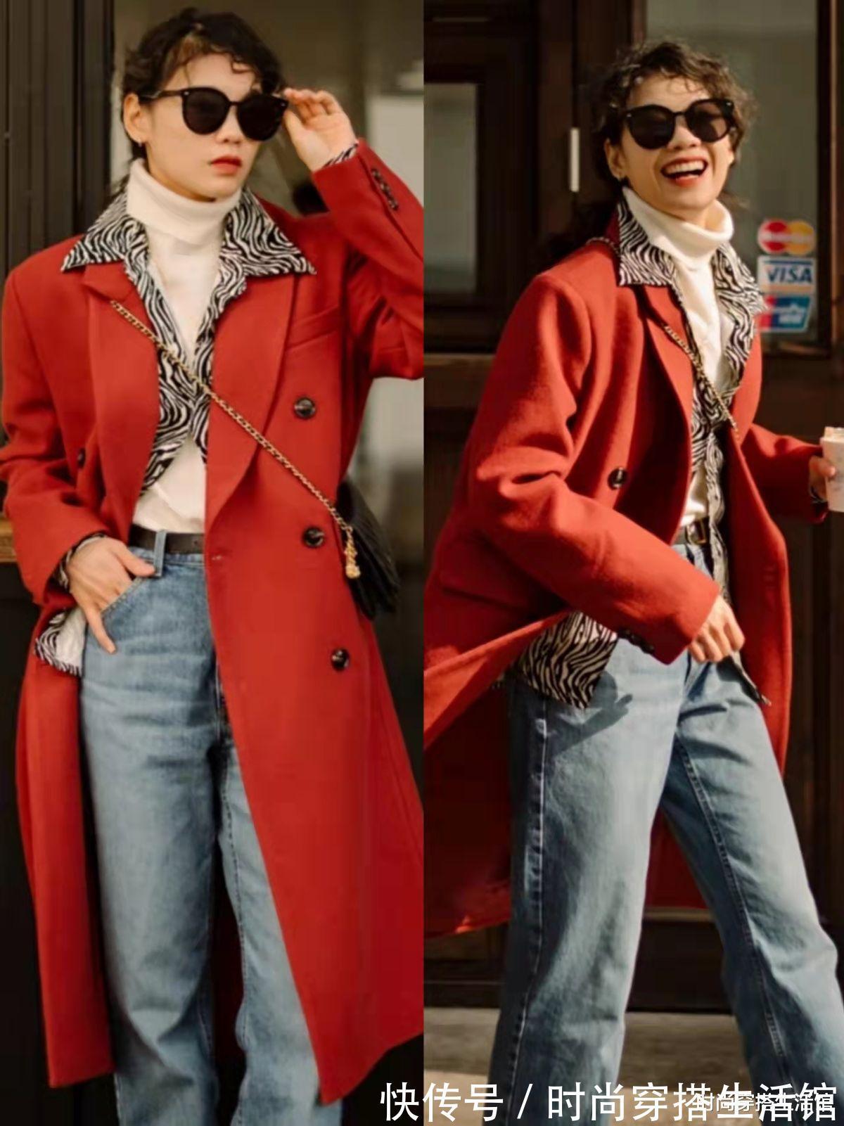 肩膀 红色大衣怎么穿才好看?我总结了这4组搭配方案,给你过年参考