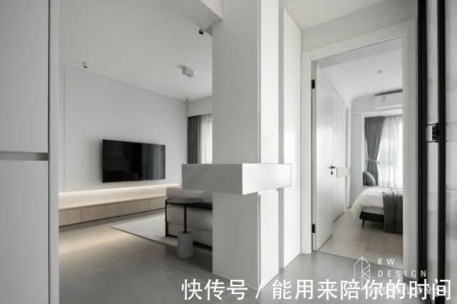 透视|76㎡小三居，经典黑白灰+飘窗榻榻米，从玄关美到卧室