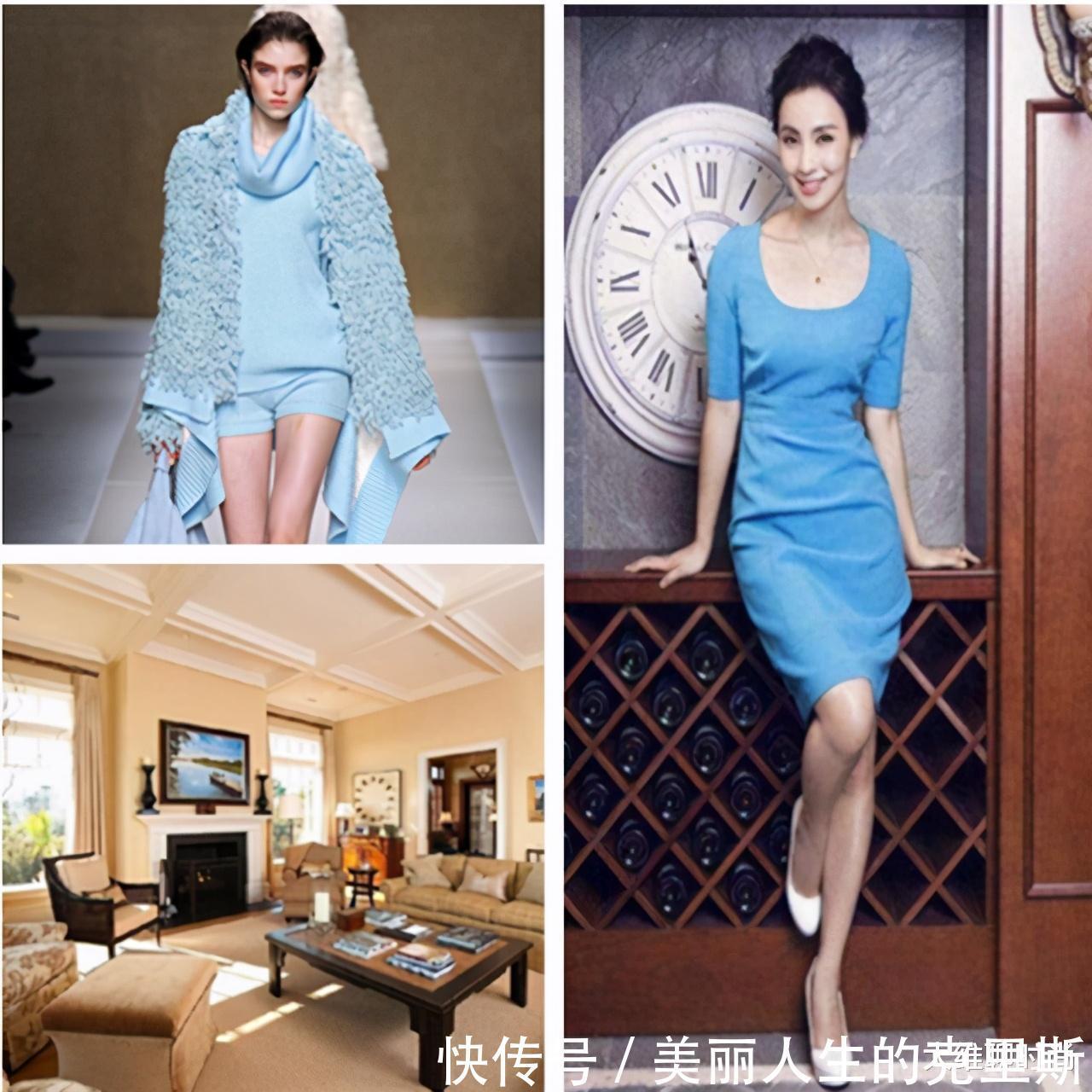 高级|秋冬不可错过浅蓝色与咖啡色搭配,太好看,是个高级的配色