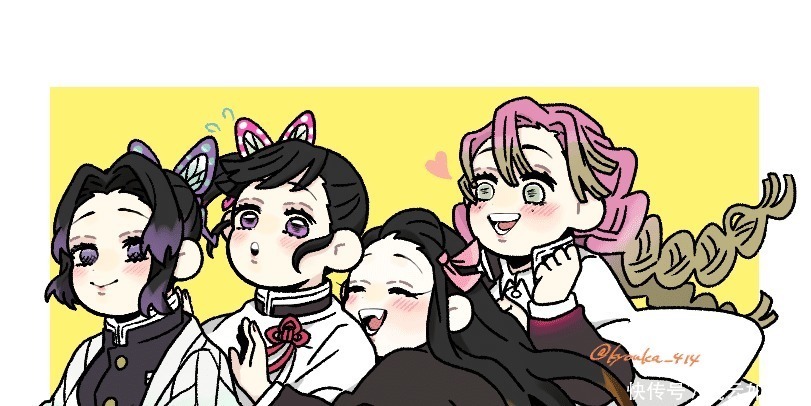 男主角|鬼灭之刃三大官配的幸福后代生活,为什么猪猪却在瑟瑟发抖