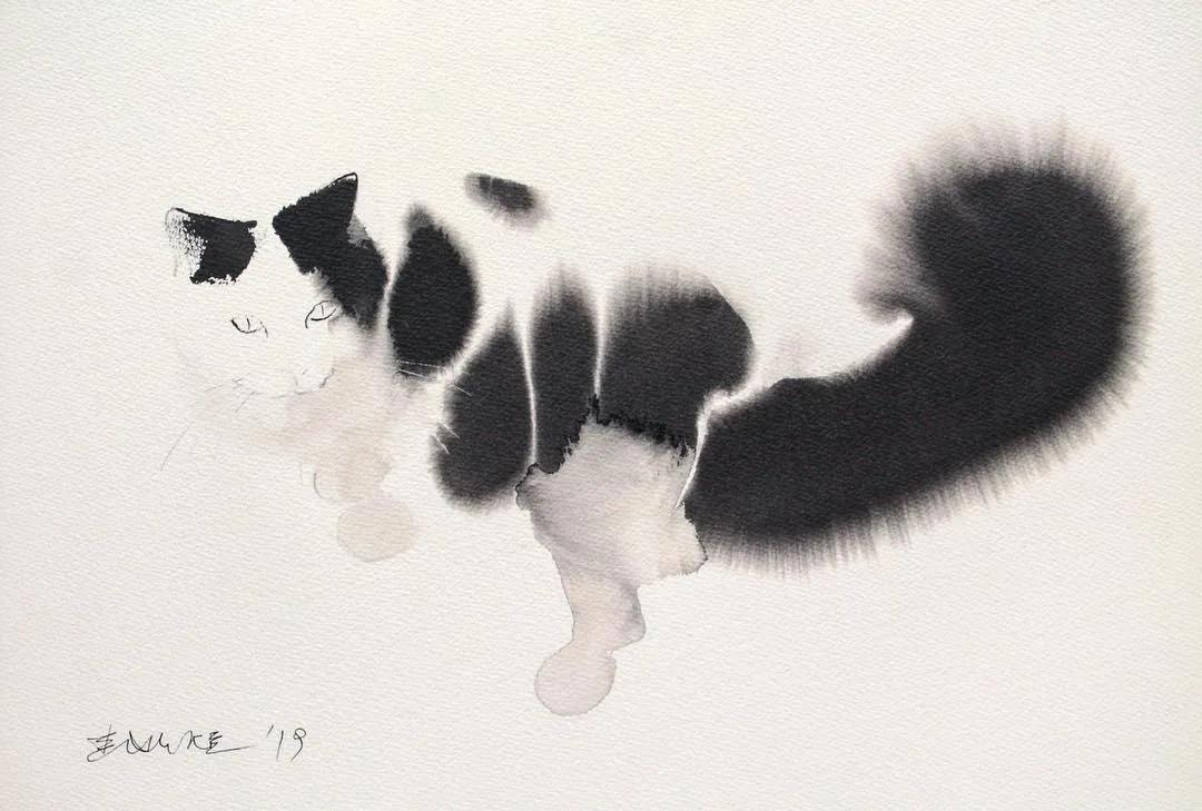 专画国画的老外,竟被10万人狂热追捧,看完作品立马佩服不已