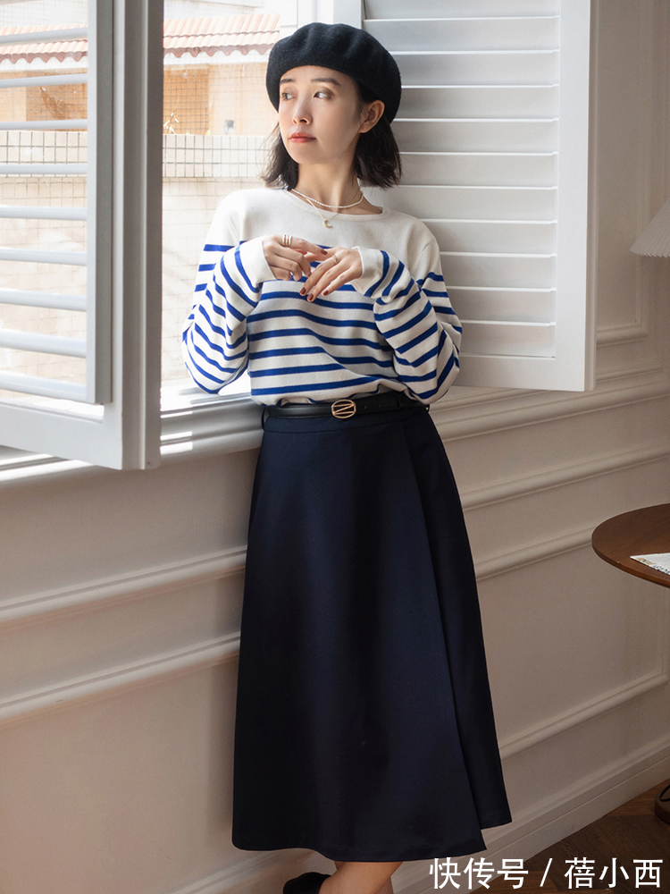 秋季 还是穿“半身裙”最优雅,这样搭配毛衣、针织衫,秋季的最in存在