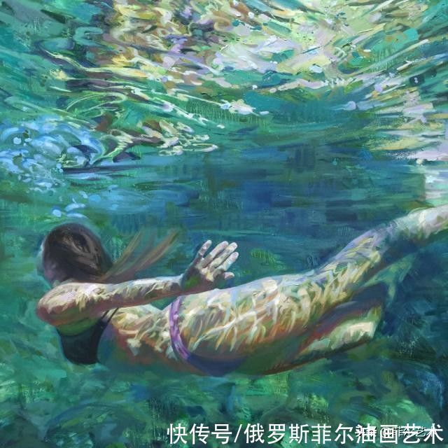 emrich|沉浸在海水里的女性，美到窒息的油画作品，是不是惊到你