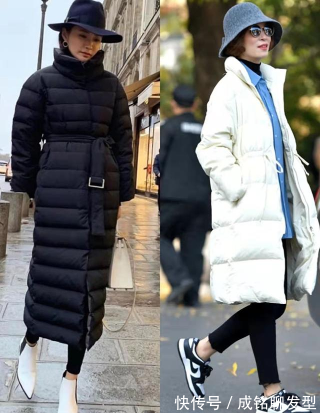 深色调|奔四奔五的时髦女人，都喜欢这几种羽绒服穿法，时尚百搭又显年轻