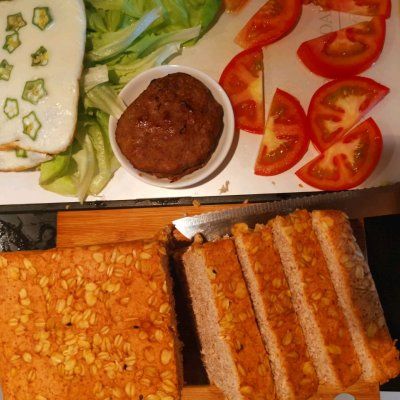 沙拉酱|#蛋趣体验#蛋白能量三明治