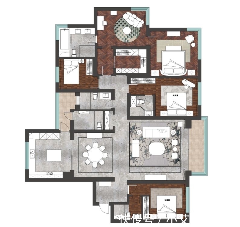 精装|270㎡精装房软装设计,简洁、纯美的温馨轻法式风