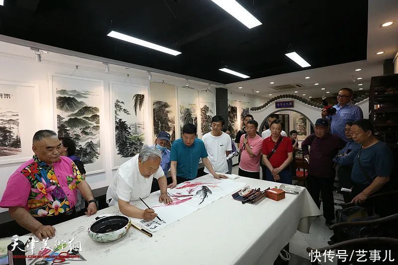 建党|“庆祝建党百年——两岸三地情山水画展”在天津鼓楼紫玉山房开展