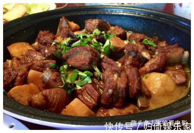 双茄烧肉|美食推荐茨菰烧排骨、双茄烧肉、香煎土豆泥茄盒、酱焖山药排骨