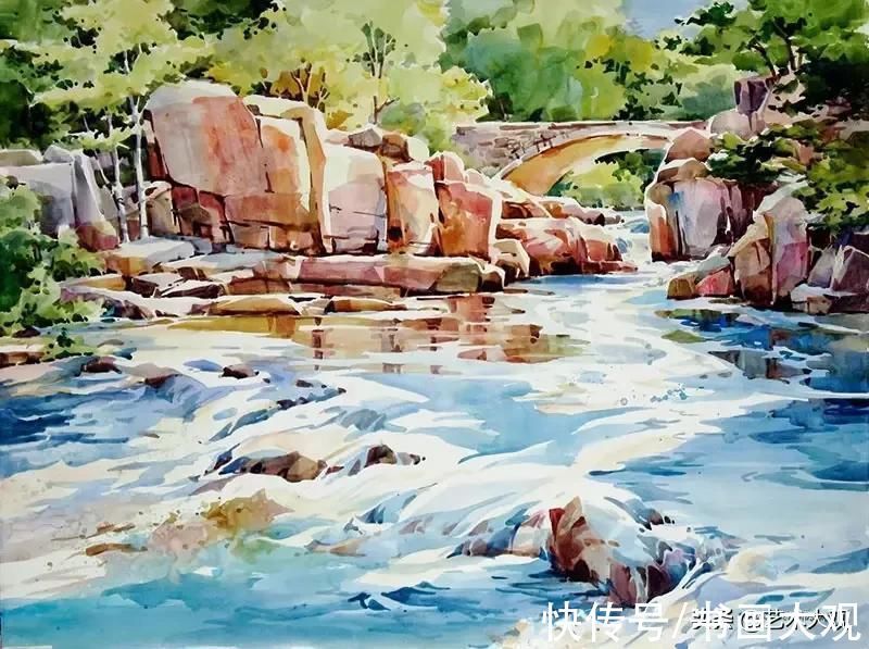 手绘#充满阳光的色彩温暖而亮丽|水彩手绘作品欣赏