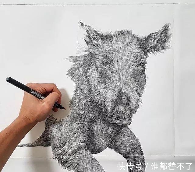 针管$全球最抠女画家，用一支2元针管笔惊艳世界，连英国皇室都惊叹