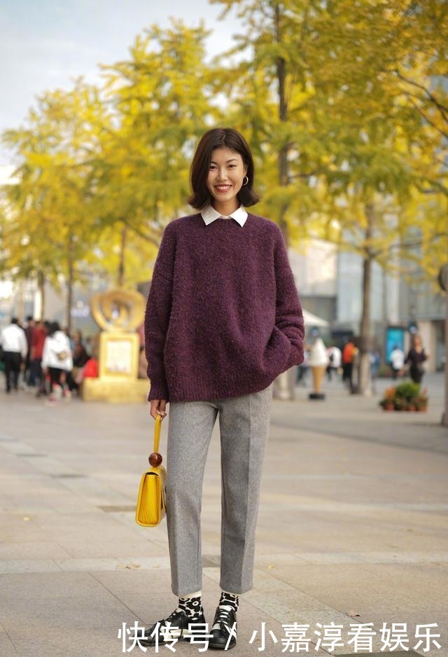 毛呢|入冬后别总穿阔腿裤,最近流行的“毛呢裤”,时尚保暖又遮肉