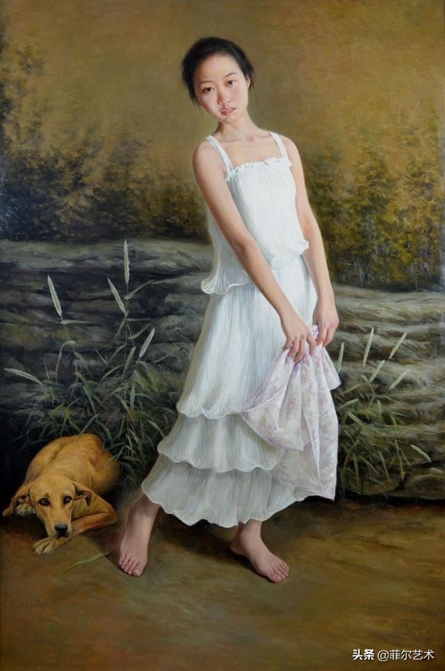 山东艺术学院#青年艺术家人体油画中的性感女郎,即逼真又写实