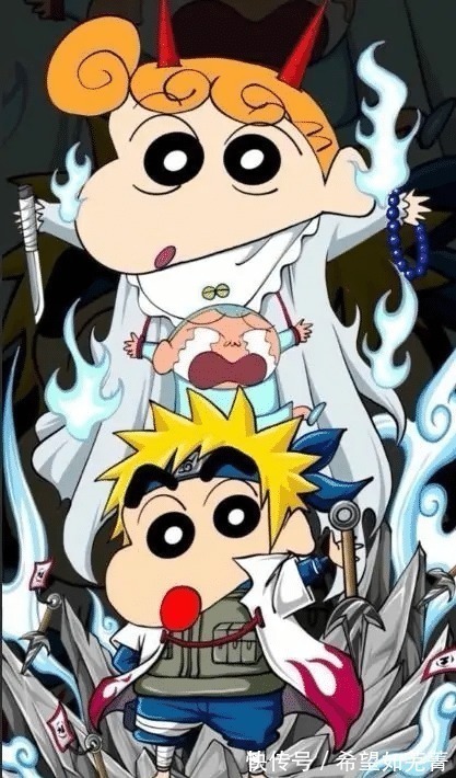 自来也|当蜡笔小新和火影忍者里面的人物结合之后,看到纲手我服了