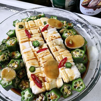 辣妈|捞汁豆腐秋葵