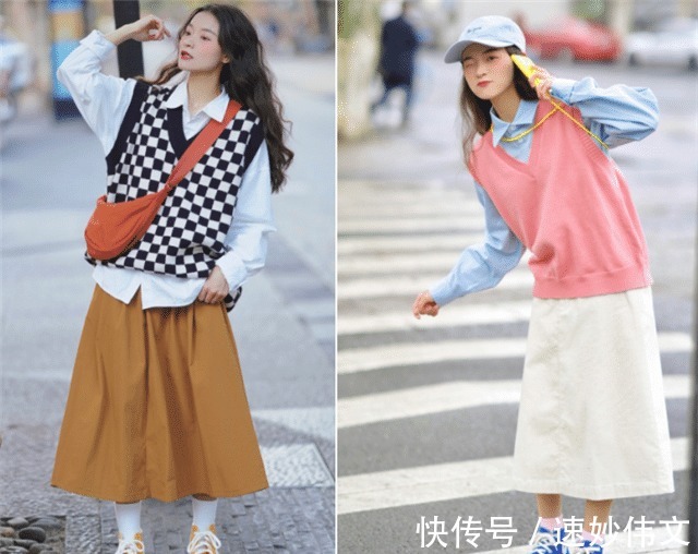 气质 秋天不一定要穿风衣才高级,今年流行“针织衫+衬衫”,气质优雅