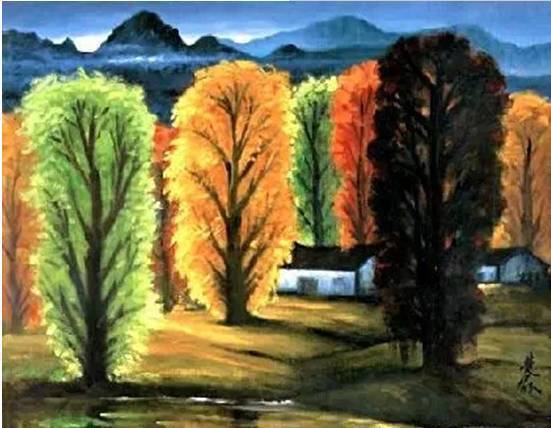 画幅$这两位大师笔下的秋色,梦幻迷离,思念无限