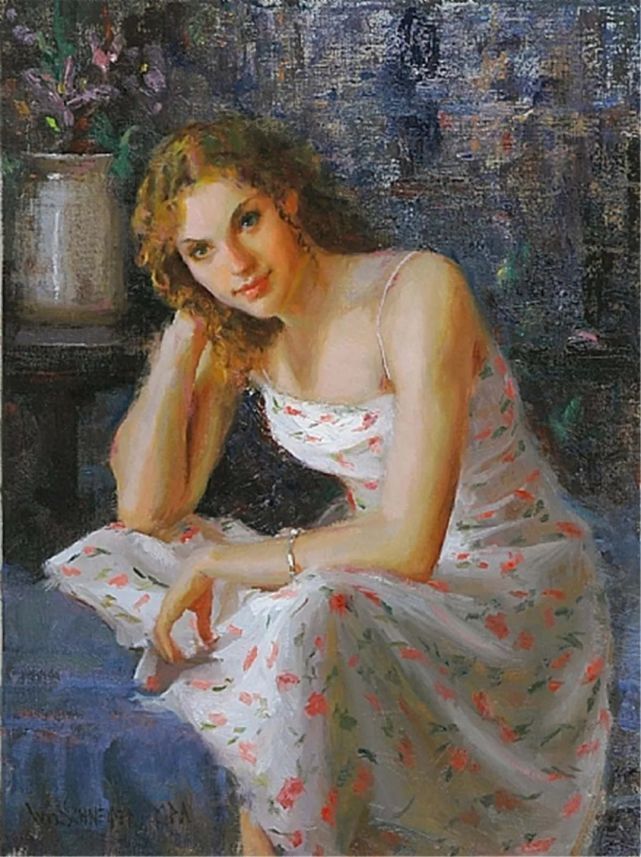 学生$在绘画的道路上，他认为自己永远是一个学生