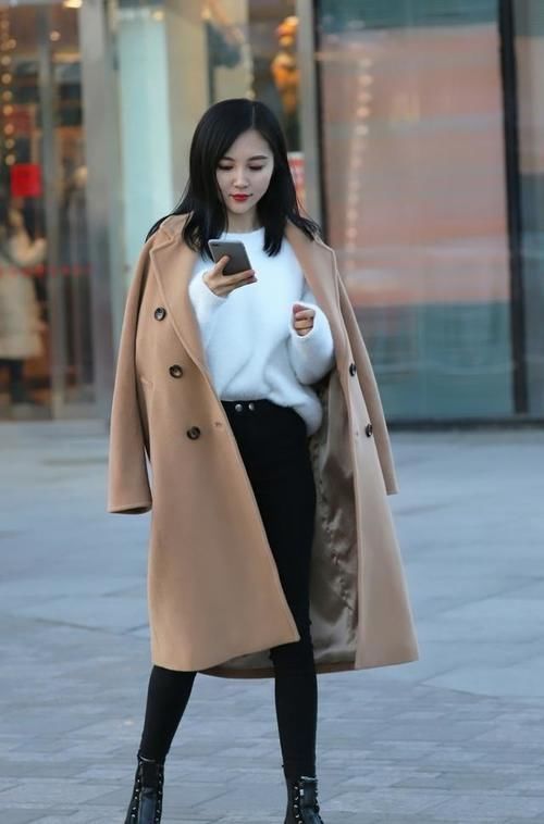 小仙女们|甜美气质小姐姐,穿卡其色风衣,美丽大方可爱迷人