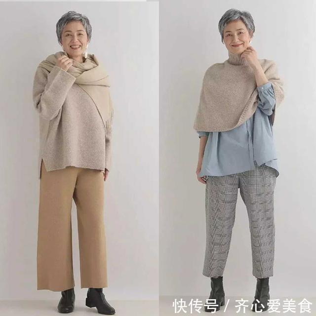 米色|60岁阿姨比三木妈妈还时髦，无龄感穿搭减龄又洋气，值得借鉴