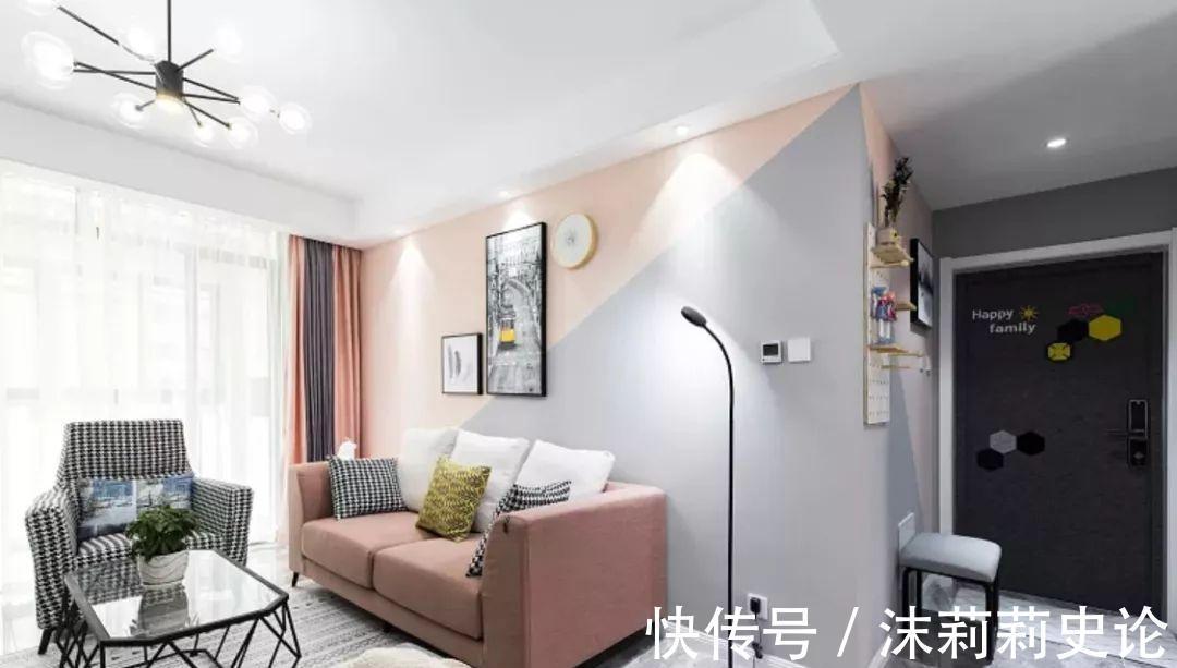 中性色|原来墙面现在流行几何拼色装,层次感明显,也增添了趣味性!