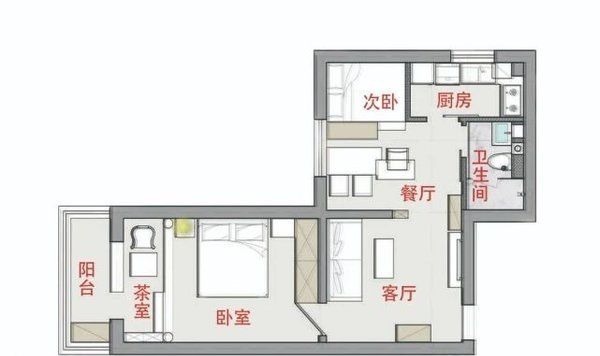 墙体|房子小?47㎡一居拆改变2居,美女设计师展示设计的魔力!